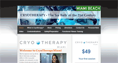 Desktop Screenshot of cryotherapymiami.com