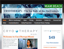 Tablet Screenshot of cryotherapymiami.com